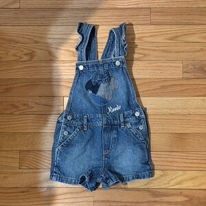Baby Gap 100% Cotton Disney Denim Overalls with Minnie Mouse Design